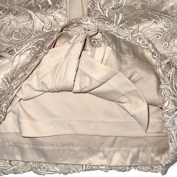 Adrianna Papell Lace Cap Sleeve Illusion Gown - Picture 5 of 10